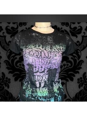 Abbey Dawn Women's Black and Multi Tshirt